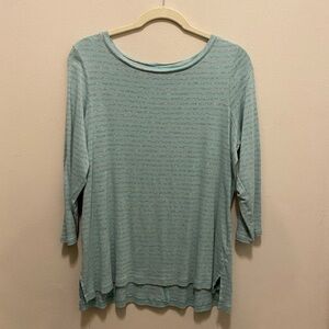Sejour ladies long sleeve size 1X aqua and gray. In excellent shape